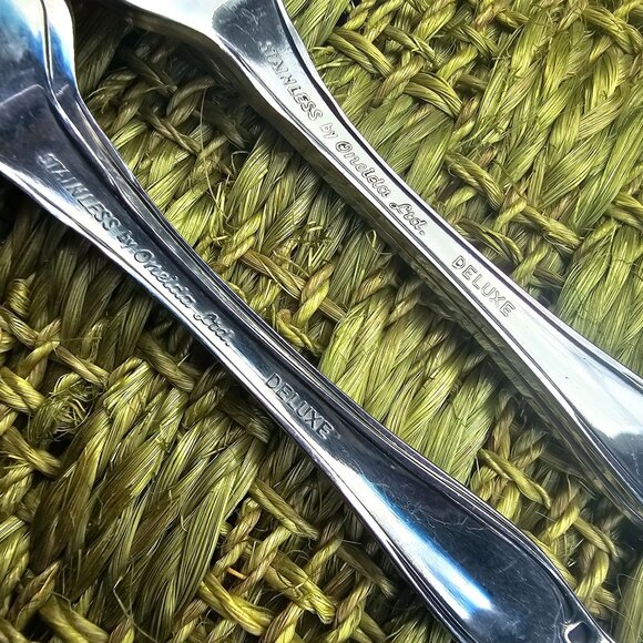 Oneida Strathmore Dinner Forks 7" stainless scrolls classic romantic timeless el - Picture 6 of 8